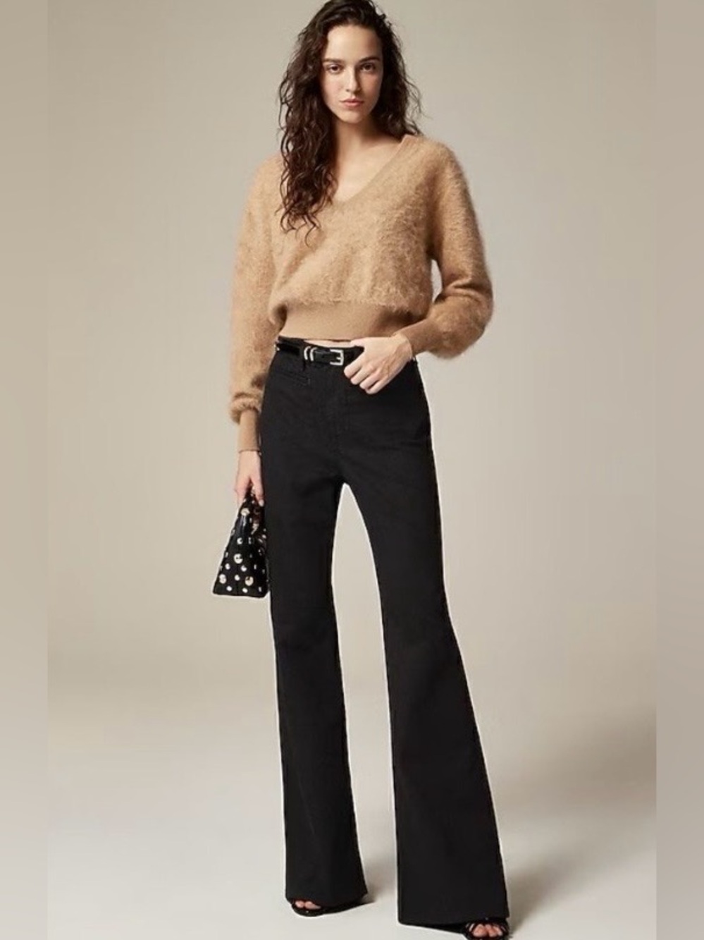 J. Crew Black ‘96 Flare High Rise Patch Pocket Trouser Jeans Size 25T